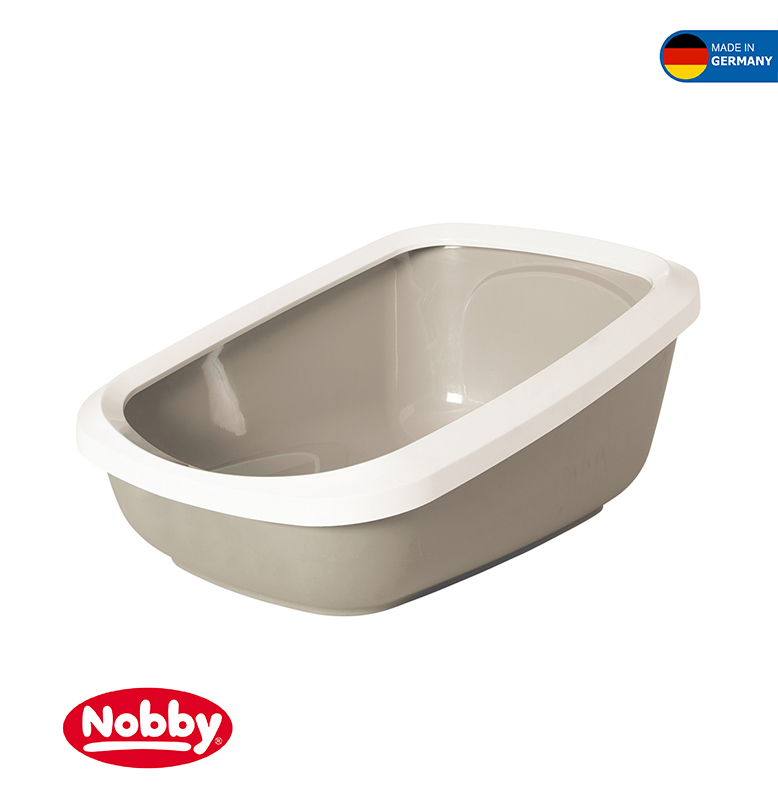 CAT TOILET WITH EDGE "ASEO JUMBO" MOCCA-WHITE